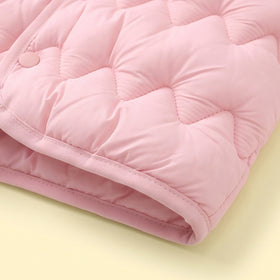 Girls Light Pink Quilted Sleeveless Jacket Coats & Jackets