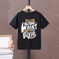 Boys Short Sleeve Printed T-Shirt Tshirts Black 12-13 Y 