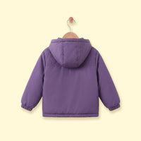Girls Purple Long Sleeve Hooded Zip-up Jacket Coats & Jackets