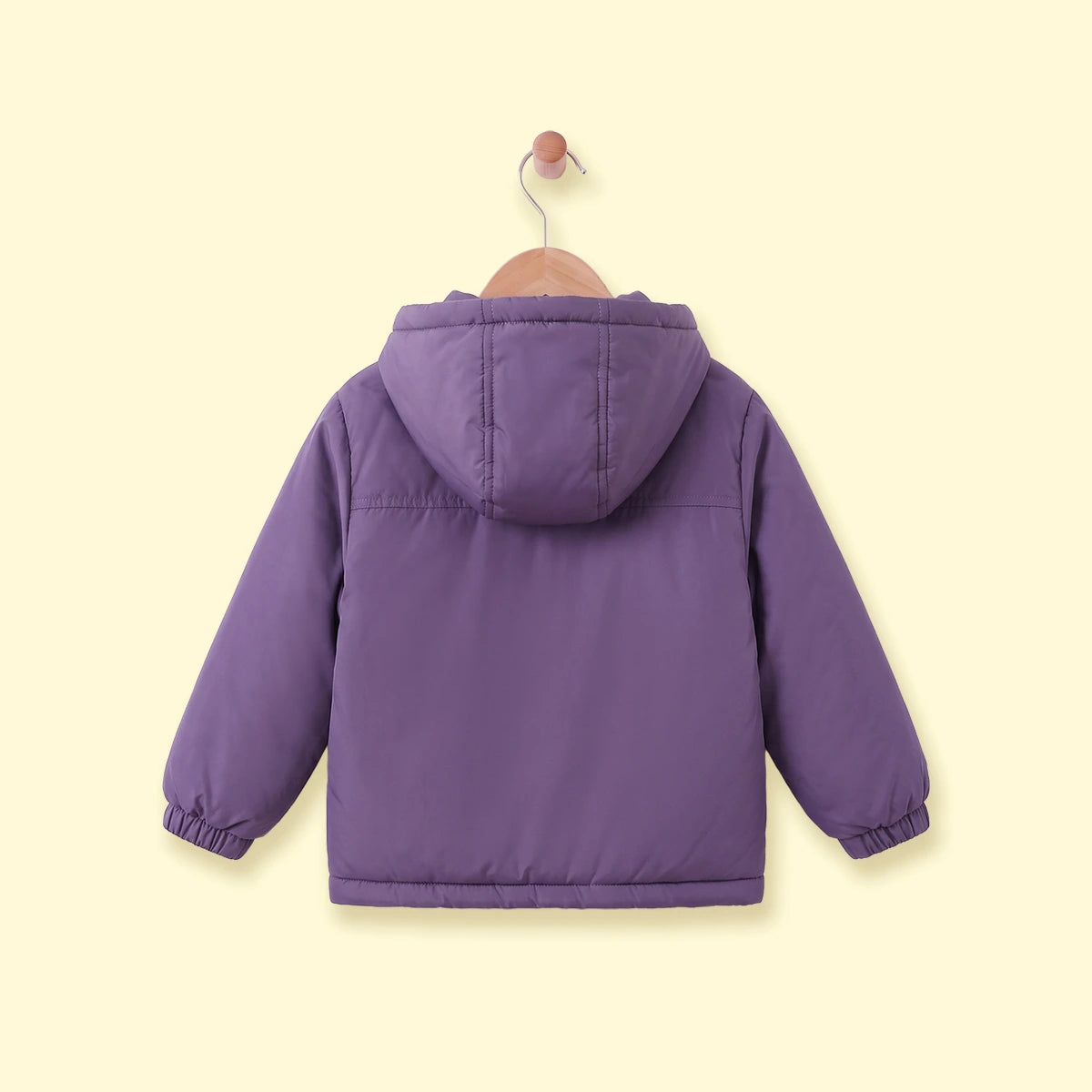 Girls Purple Long Sleeve Hooded Zip-up Jacket Coats & Jackets