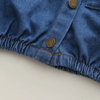 Boys Blue Long Sleeve Denim Jacket With Jogger Co-ord Sets Sets