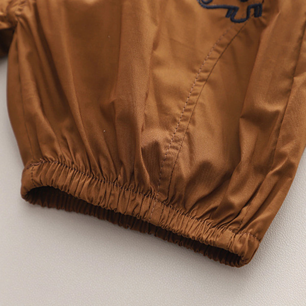 Boys Camel Brown Elephant Graphic Short Sleeve T-Shirt With Shorts Sets 2 pc. Sets