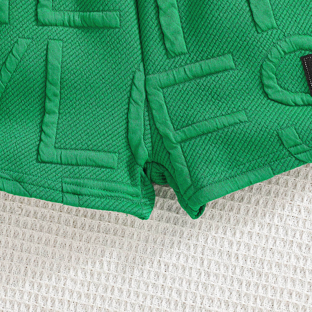 Boys Green Self Typographic Designed T-Shirt With Shorts Summer Co-ord Set 2 pc. Sets