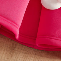 Girls Fuchsia Sleeveless Fit & Flare Party Wear Dress With Delicate Floral Appliques Party Dresses