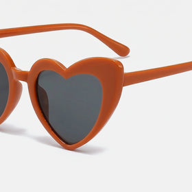 Girls Orange Heart Shaped Sunglasses Sunglasses