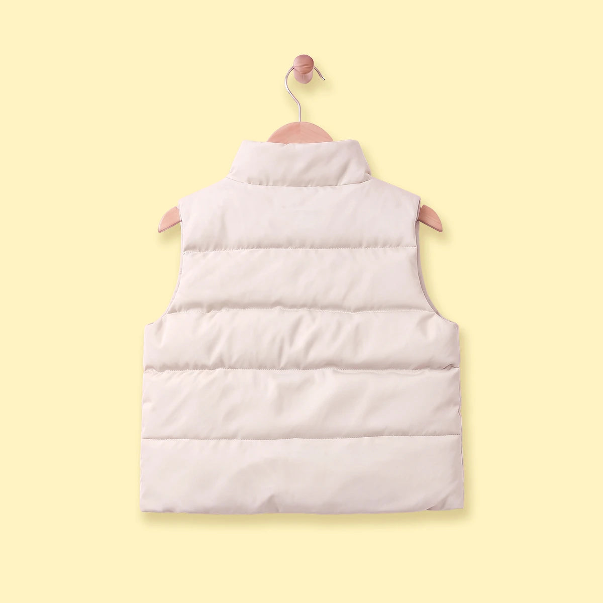 Boys Off White Sleeveless Quilted Puffer Jacket Coats & Jackets