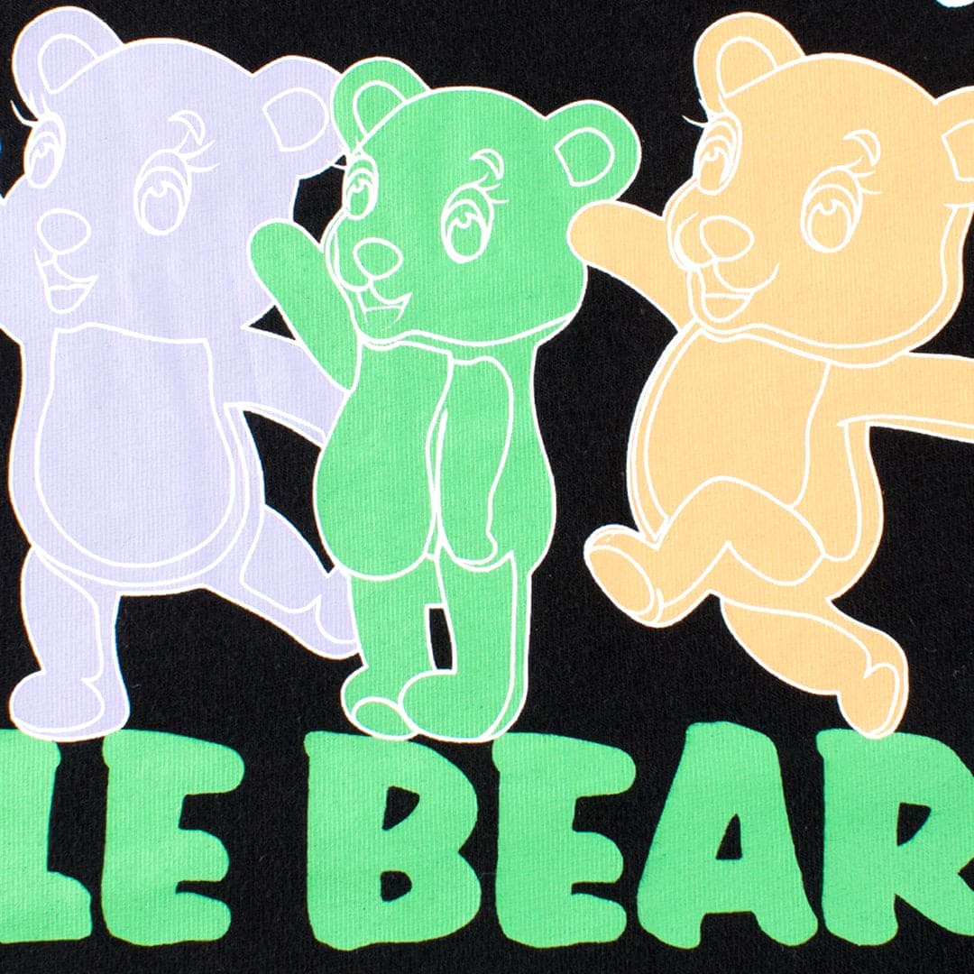 Girls Bear Print Short Sleeves T-shirt Tshirts   