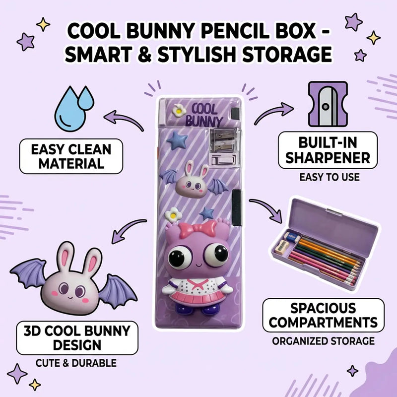 Bunny Hard Pencil Case for School Kids Trending Accessories