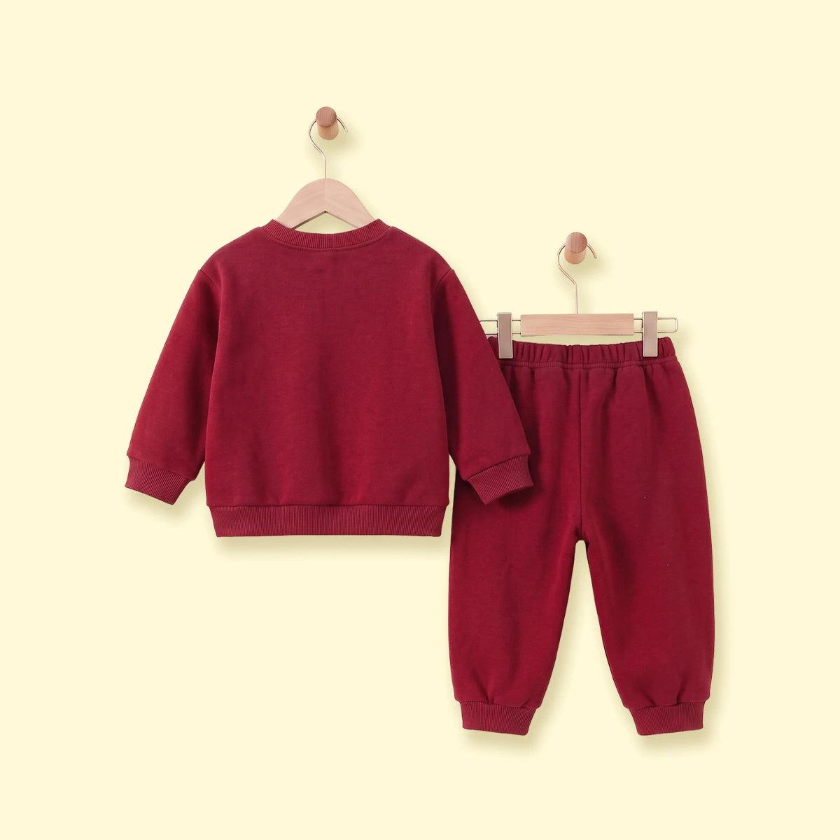 Boys Red Typographic Sweatshirt & Joggers Co-ord Sets Sets