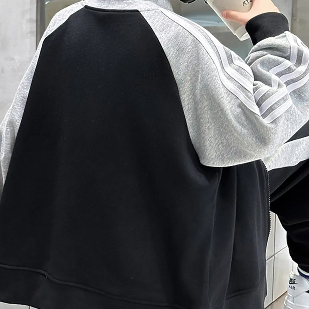 Boys Black Embroidered Sweatshirt With Jogger Sets Sets