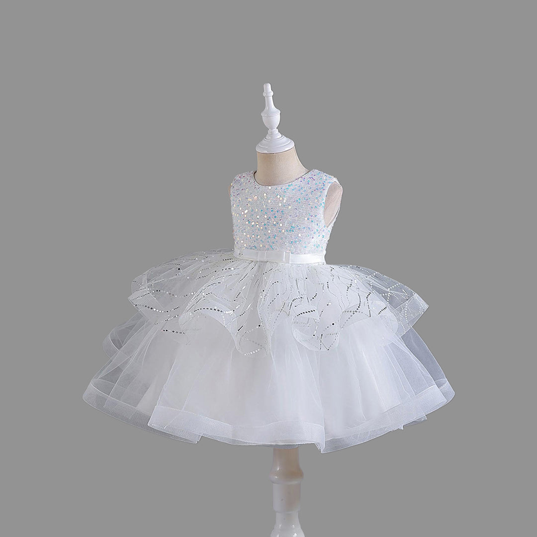Girls Sequins Embellished Fit & Flare Party Dress Party Dresses   