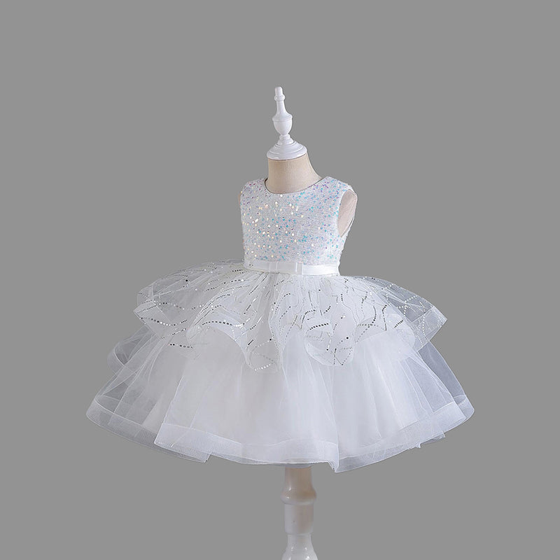 Girls Sequins Embellished Fit & Flare Party Dress Party Dresses   