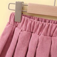 Girls Pink Bow Applique Long Sleeve Top with Skirt Sets 2 pc. Sets