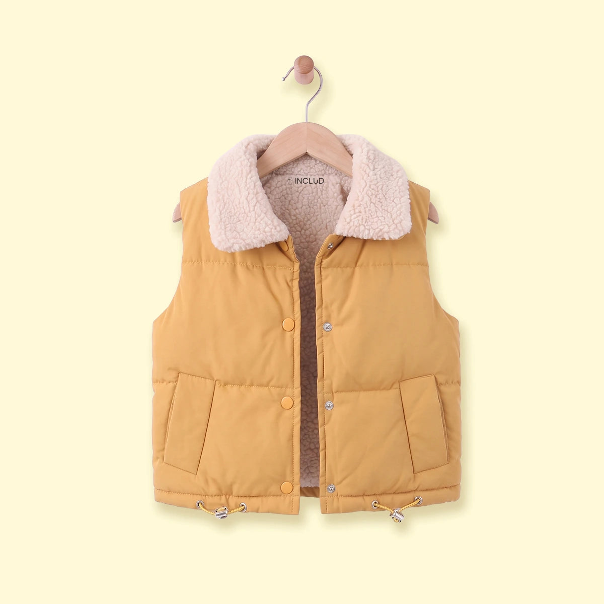 Boys Yellow Sleeveless Puffer Jacket Coats & Jackets Yellow 1-2 Y