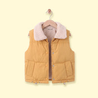 Boys Yellow Sleeveless Puffer Jacket Coats & Jackets Yellow 1-2 Y
