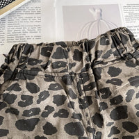 Boys Dark Brown Leopard Print Polo T-Shirt & Shorts Co-ord Sets Sets
