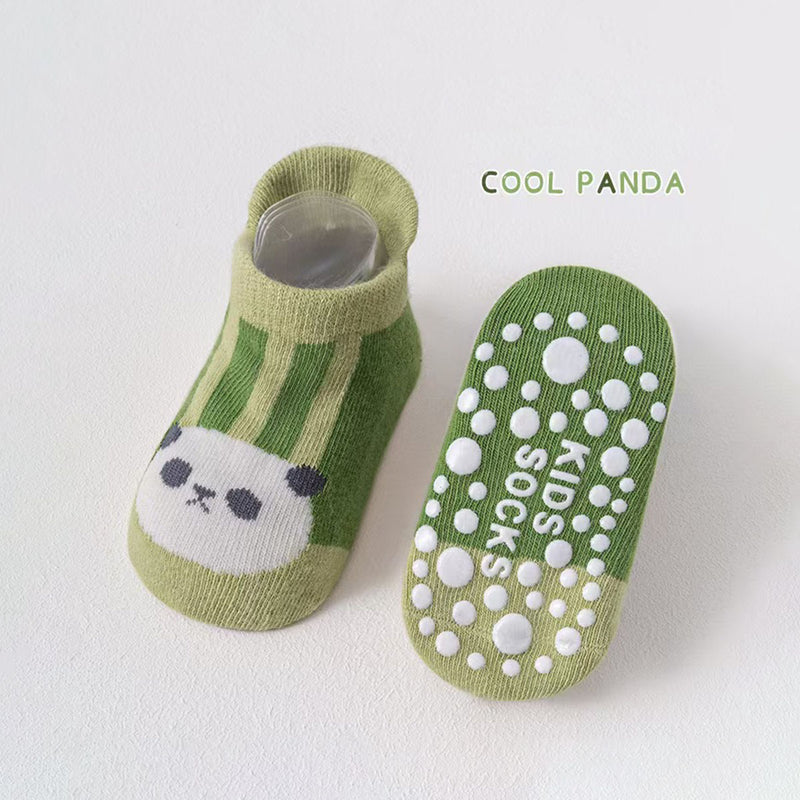 Baby Green Cute Cartoon Printed Non-Slip Floor Socks Trending Accessories Green 0-1 Y