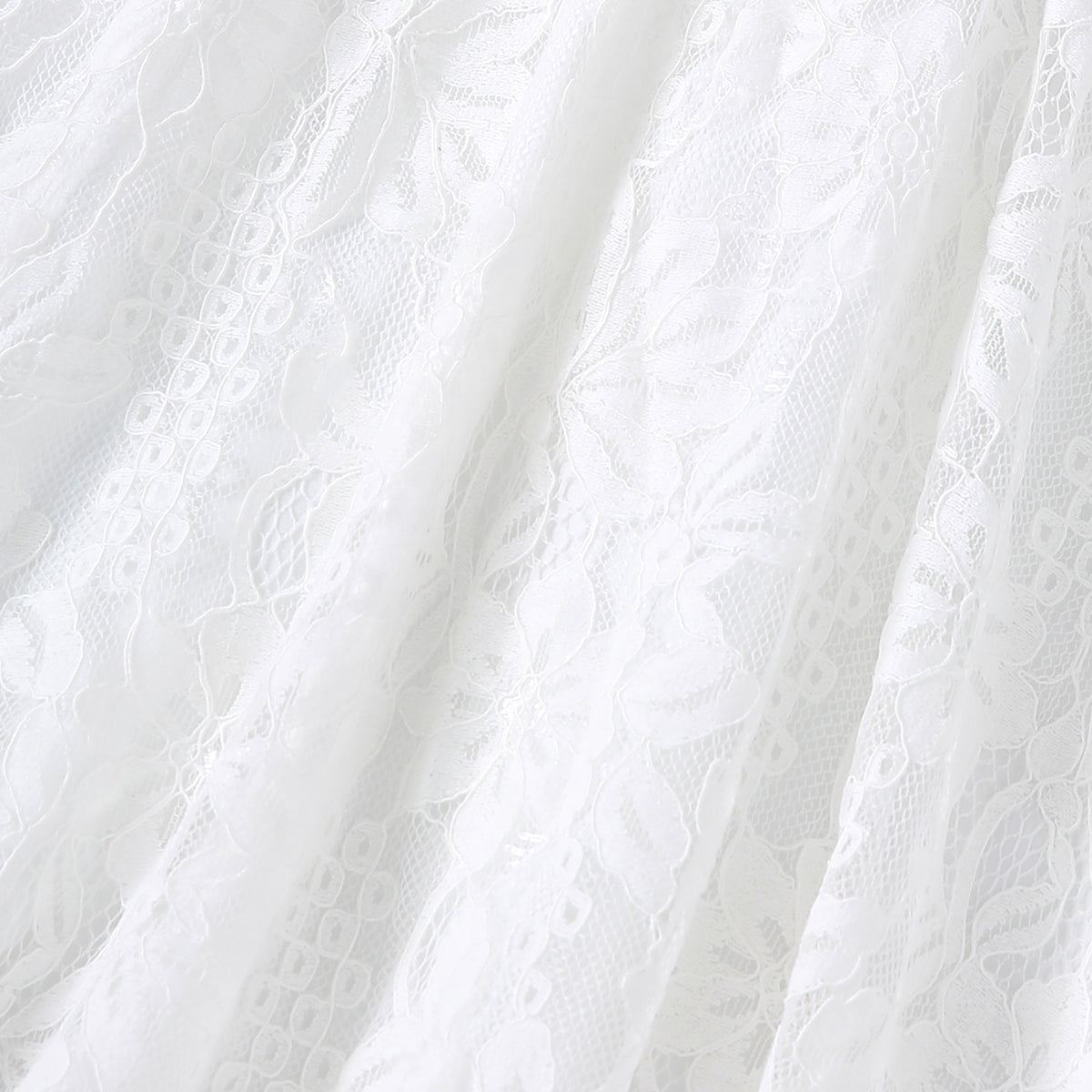 Girls White Halter Neck Embroidered Fabric Dress Casual Dresses