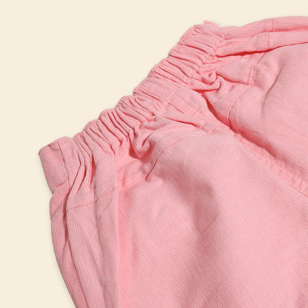Girls Pink Heart Printed Short Sleeves T-Shirt With Shorts Sets Sets