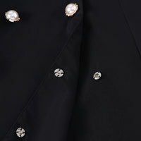 Girls Black and White Puff Sleeves Formal Blazer Dress Casual Dresses