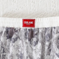 Girls White Sleeveless Tank Top with Leaf Printed Wide Leg Pants Sets Sets