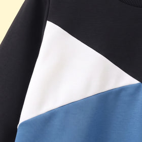 Boys Black Colourblocked Sweatshirt & Joggers Sets 2 pc. Sets