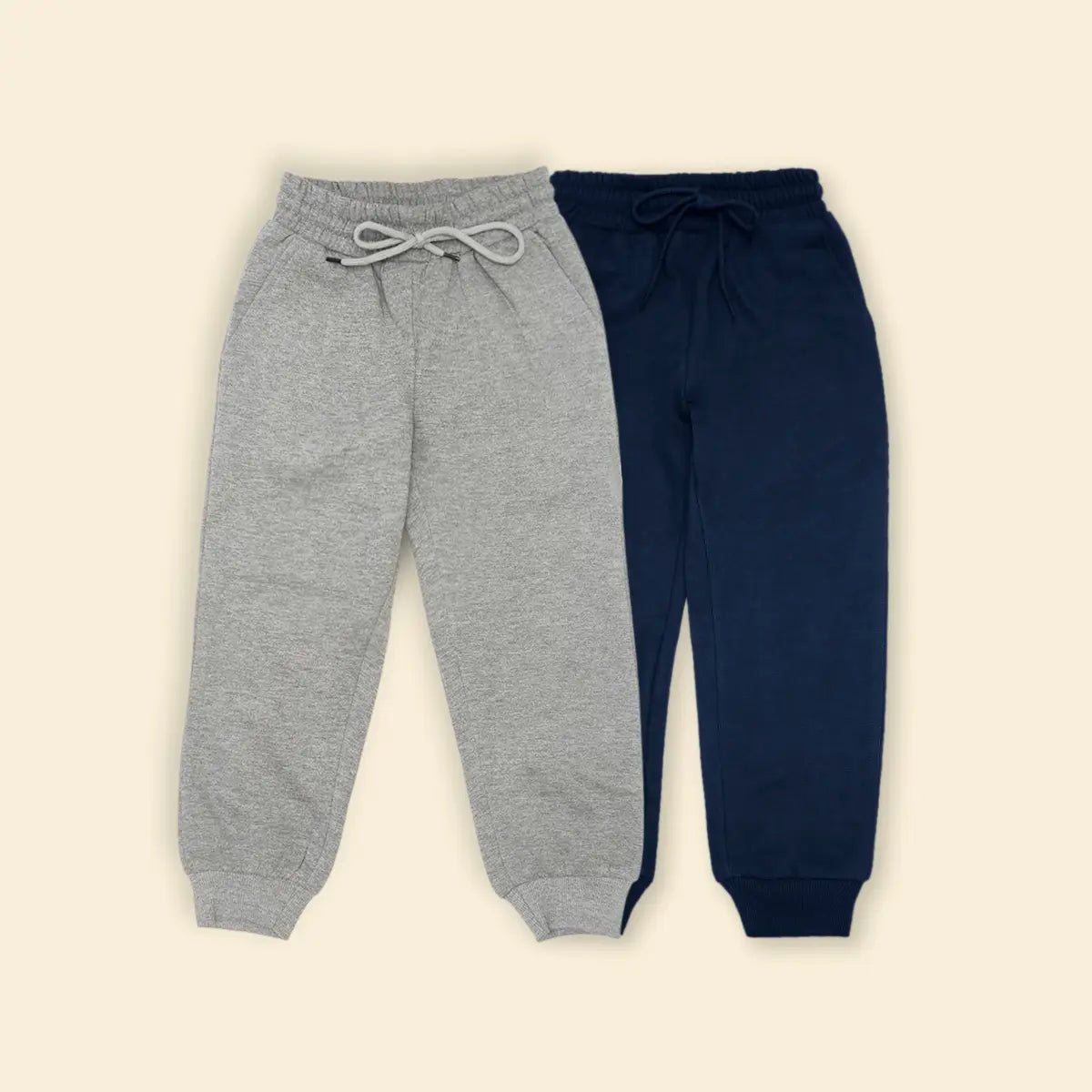 Boys Multicolor Joggers With Elasticated Drawstring Waistband Pack of 2 Trackpants & Joggers Multicolor 1-2 Y