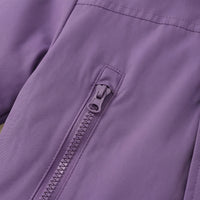 Girls Purple Long Sleeve Hooded Zip-up Jacket Coats & Jackets