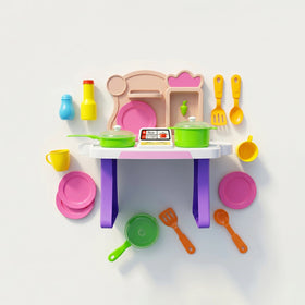 Multicolor Kids Cooking Fun Kitchen Play Set Trending Accessories Multicolor Onesize