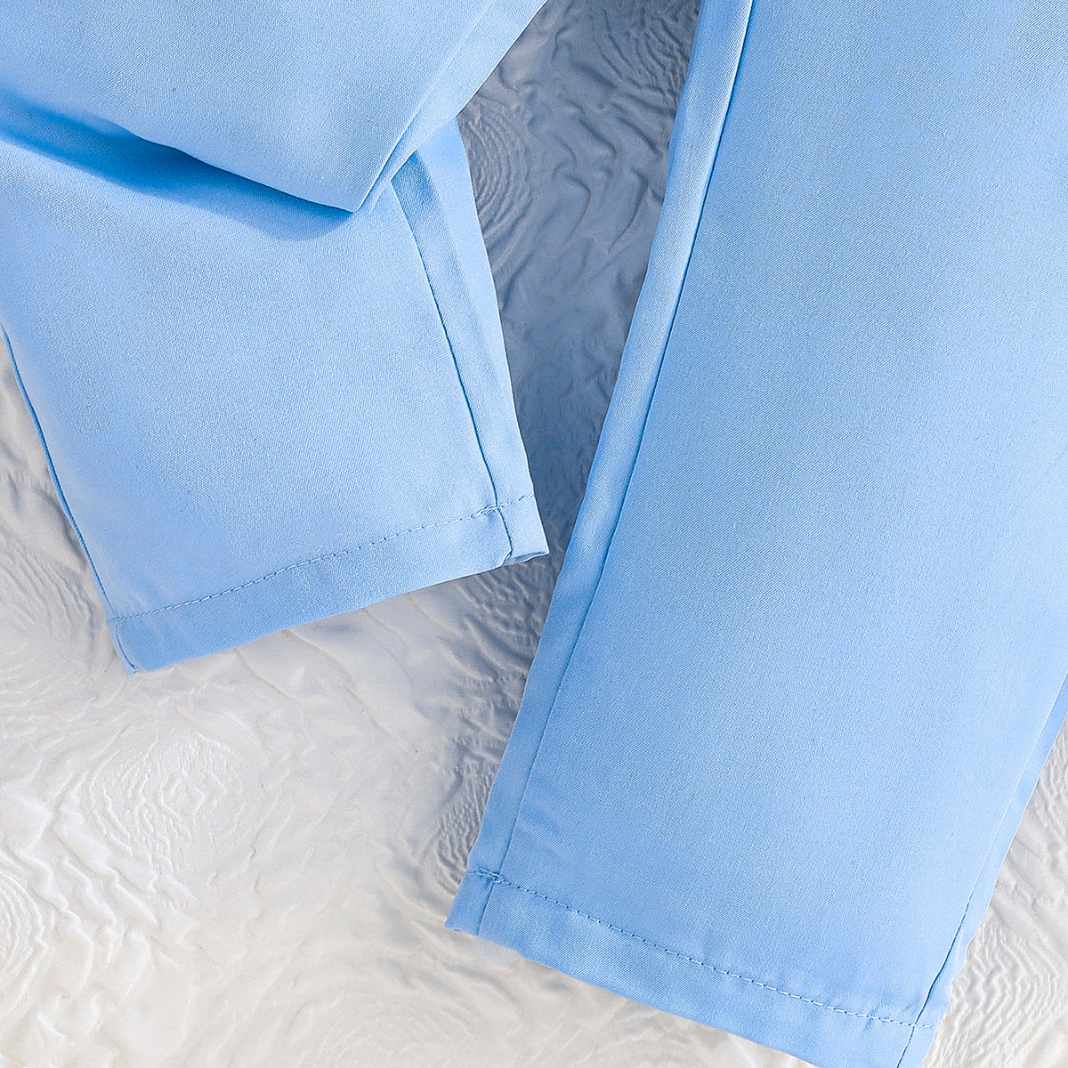 Girls Sky Blue Floral Applique Waistcoat With Camisole Top And Pants Set 3 pc. Sets