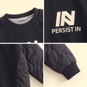 Boys Black Typographic Long Sleeve Sweatshirt Sweatshirts & Hoodies
