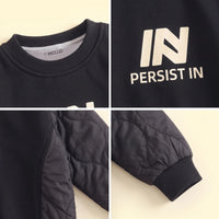 Boys Black Typographic Long Sleeve Sweatshirt Sweatshirts & Hoodies