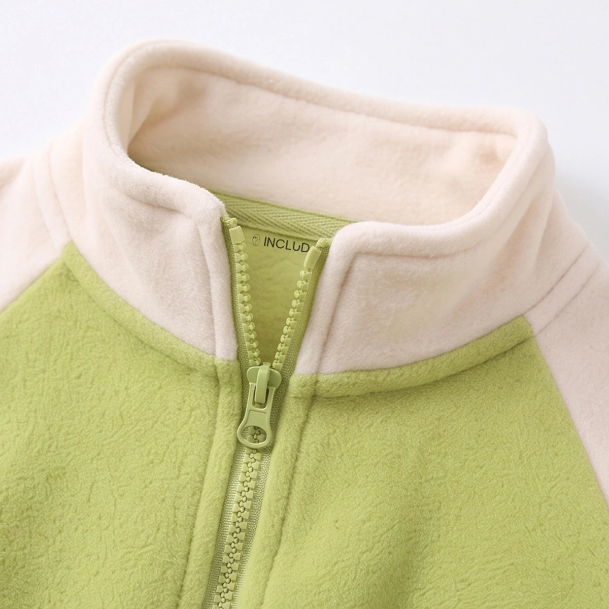 Boys Lime Green Colorblocked Long Sleeve Jacket Coats & Jackets
