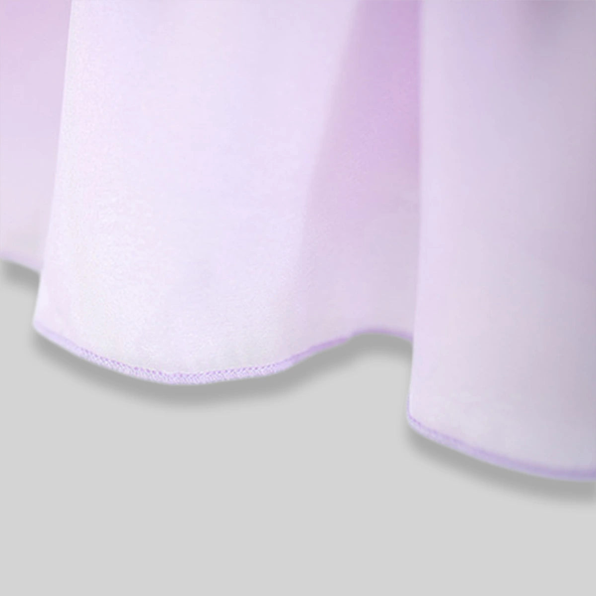 Girls Lilac Floral Print Bow A-Line High-Low Dress Casual Dresses