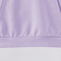 Girls Lilac Smile Printed Hooded Sweatshirt Sweatshirts & Hoodies
