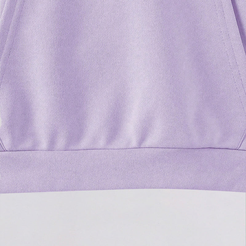 Girls Lilac Smile Printed Hooded Sweatshirt Sweatshirts & Hoodies