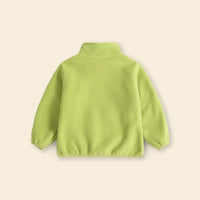 Boys Green Fleece Zipper Jacket Coats & Jackets
