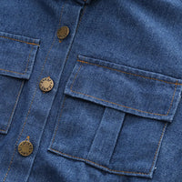 Boys Blue Long Sleeve Denim Jacket With Jogger Co-ord Sets Sets
