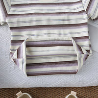 Boys Purple Striped Short Sleeves T-Shirt With Denim Dungaree Set 2 pc. Sets