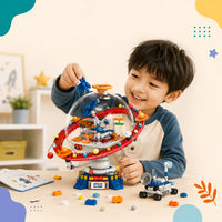 Space Astronaut Building Block Model - Orbiting Planet Dome Display Set Trending Accessories