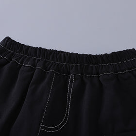 Boys Alphabetic Printed T-Shirt With Black Cargo Shorts Set 2 pc. Sets