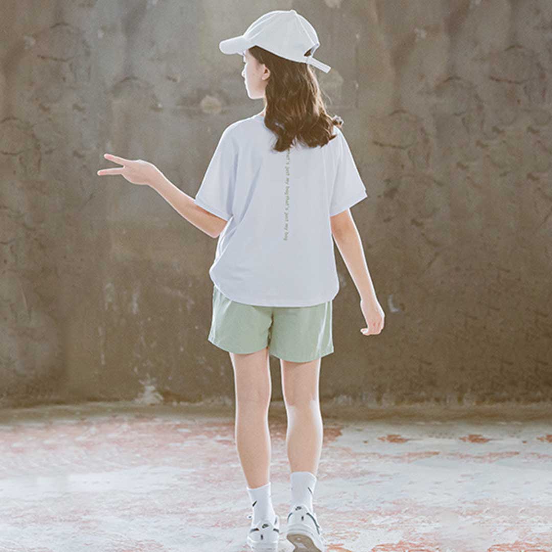 Girls Short Sleeve Printed T-Shirt With Shorts Set 2 pc. Sets   