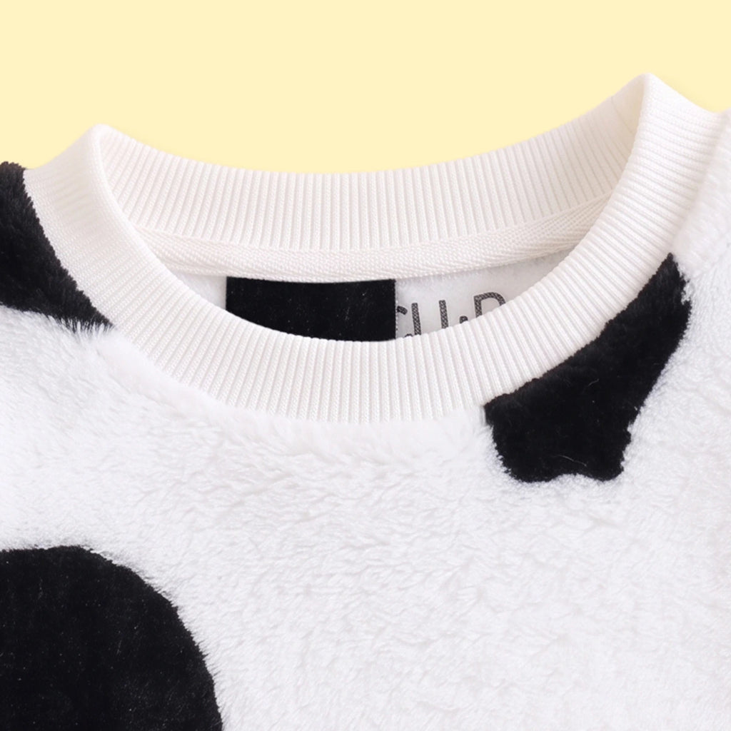 Boys White Animal Print Sweatshirt With Pants Sets 2 pc. Sets