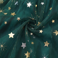 Girls Green Christmas Tree Printed Fit & Flare Dress Casual Dresses