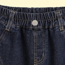 Boys Dark Blue Denim Cargo Shorts Cargo Shorts
