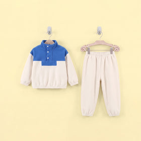 Boys Off White Solid Sweatshirt With Jogger Sets 2 pc. Sets Off White 3-4 Y