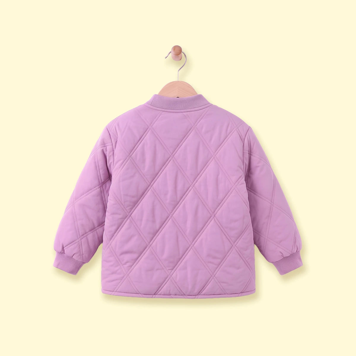 Girls Purple Long Sleeve Quilted Jacket Coats & Jackets