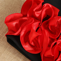 Girls Red Ruffle A-line Party Dress Party Dresses