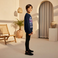 Boys Navy Blue Neo-Sound Graphics Crew Neck Sweatshirt Sweatshirts & Hoodies