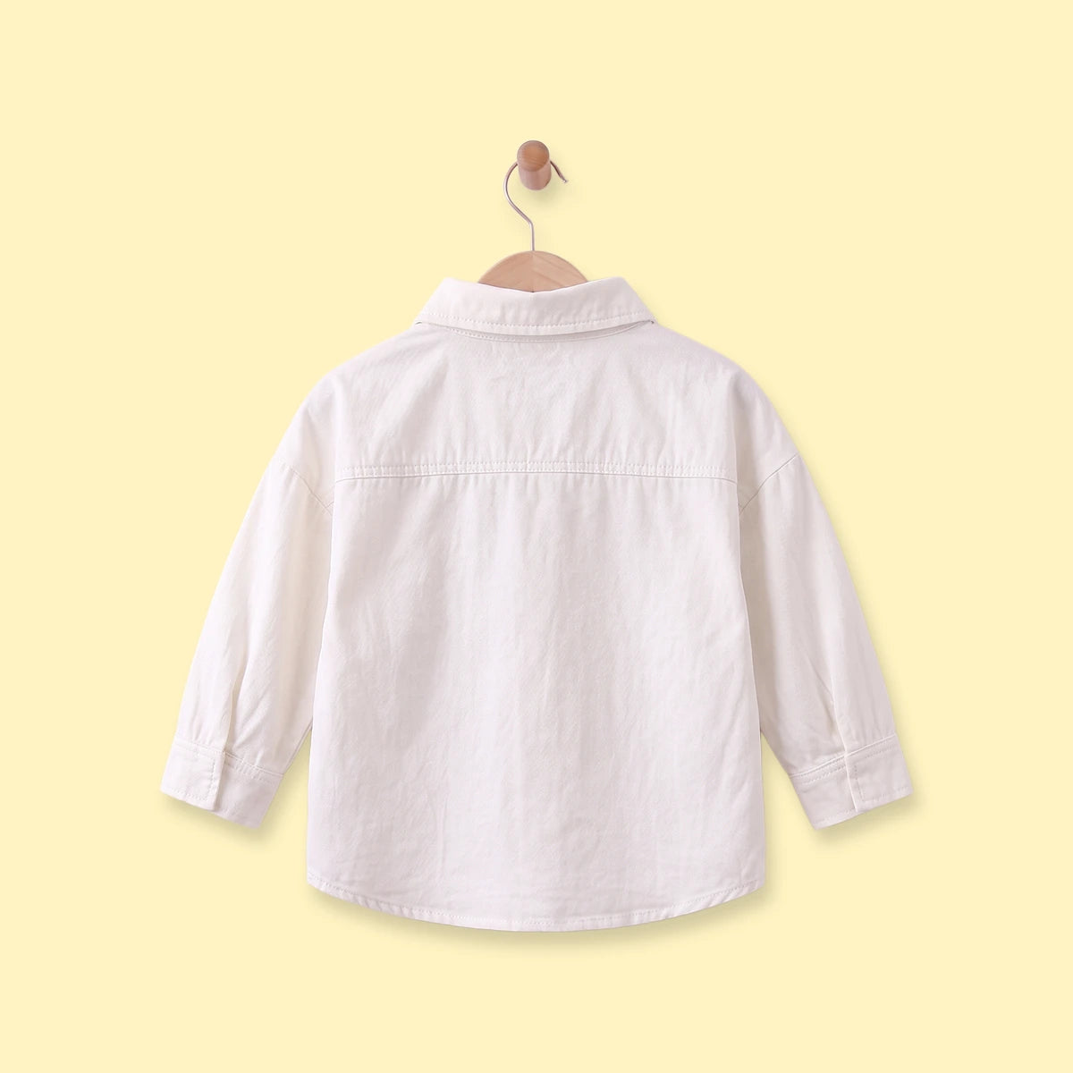Boys White Embroidered Long Sleeve Shirt Shirts